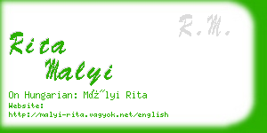 rita malyi business card